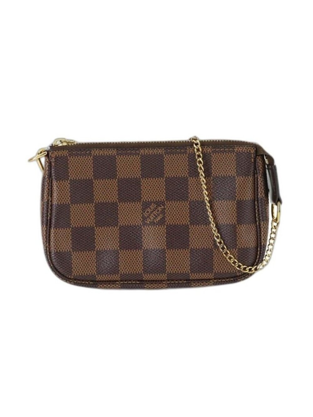 Louis Vuitton Damier Mini Pochette Accessoire Hand Bag Ebene